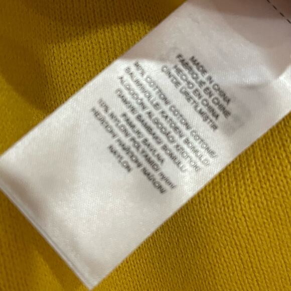 Lauren Ralph Lauren Yellow Cotton Moto Jacket Size Small - Picture 10 of 10